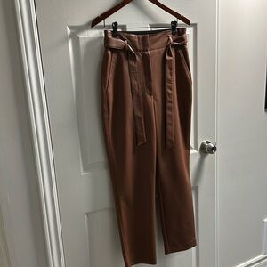 The Melina Cropped Pant. High-rise vegan leather cropped pants